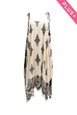 wholesale clothing plus bohemian two-tone printed maxi dress davi & dani