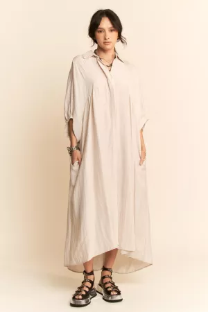 wholesale clothing oversized hemline collared neckline shirt dress davi & dani
