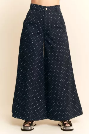 wholesale clothing washed  ruffle lace bottom pants davi & dani