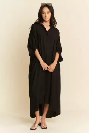 wholesale clothing oversized hemline collared neckline shirt dress davi & dani