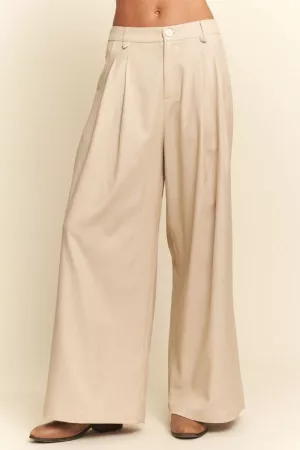 wholesale clothing high waisted wide leg trousers pants davi & dani
