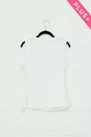 wholesale clothing plus sleeveless ribbed tank top embellishment davi & dani