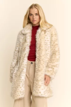 wholesale clothing tricolor faux fur coat davi & dani