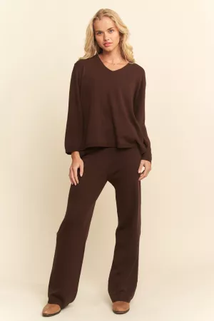wholesale clothing consists matching brown knit ensemble sweater set davi & dani