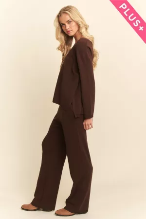 wholesale clothing plus consists matching knit ensemble sweater set davi & dani