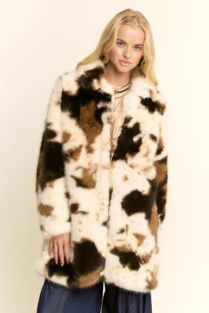 wholesale clothing tricolor faux fur coat davi & dani