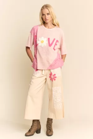 wholesale clothing love daisy patchwork top davi & dani