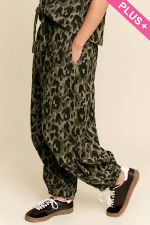 wholesale clothing leopard print relaxed pants davi & dani