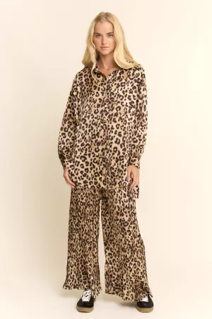 wholesale clothing long-sleevem blouse wide leg pleated pants davi & dani