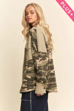 wholesale clothing plus mineral washed shirt button jacket shacket davi & dani