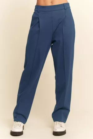 wholesale clothing woman straight fit high waist wide leg pocket trousers davi & dani