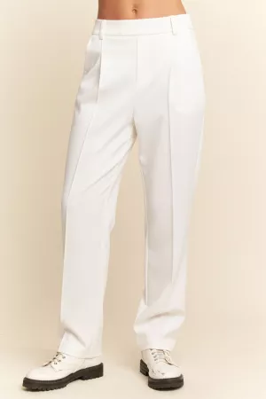 wholesale clothing woman straight fit high waist wide leg pocket trousers davi & dani