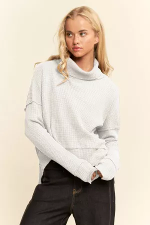 wholesale clothing turtle neck side slit sweatshirts davi & dani