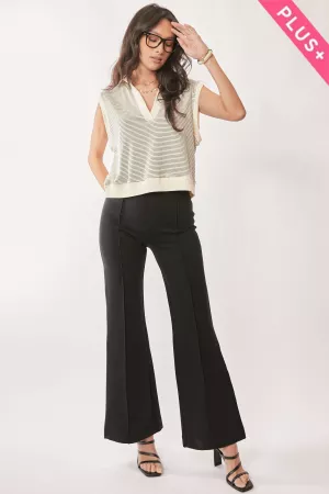 wholesale clothing plus french terry boxy fit vest sleeveless top davi & dani