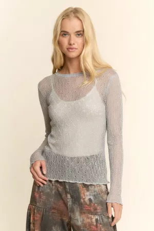 wholesale clothing mesh layering top davi & dani