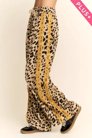 wholesale clothing plus lace and sporty ribbon stripes pair of pants davi & dani