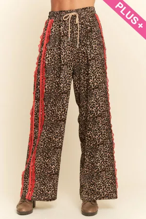 wholesale clothing plus lace and sporty ribbon stripes pair of pants davi & dani