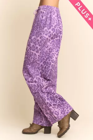 wholesale clothing plus leopard mesh cargo joggers davi & dani