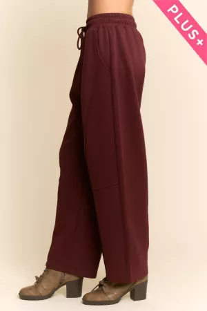 wholesale clothing plus drawstring wide-leg sweatpants davi & dani