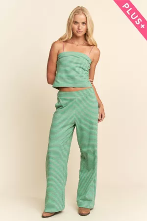 wholesale clothing plus strapless top and wide-leg pants set davi & dani