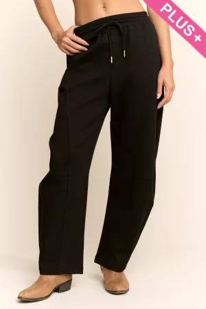 wholesale clothing plus drawstring wide-leg sweatpants davi & dani