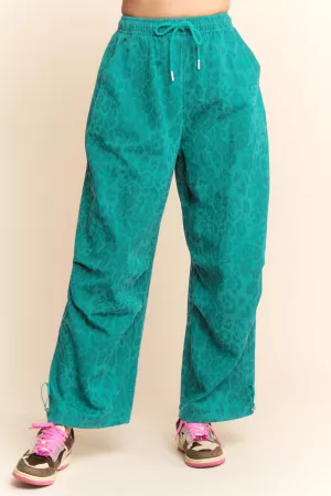 wholesale clothing leopard mesh cargo joggers davi & dani