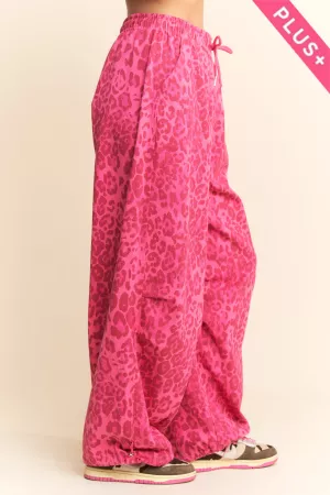 wholesale clothing plus leopard mesh cargo joggers davi & dani