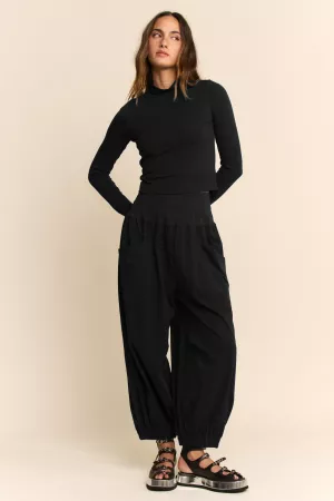 wholesale clothing textured mock neck relaxed lounge set davi & dani