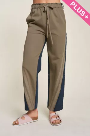wholesale clothing two-tone denim jogger pants davi & dani