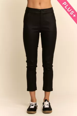 wholesale clothing plus length pants front button and zip closure davi & dani