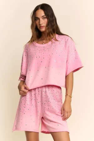 wholesale clothing rhinestone embellished sweat set davi & dani