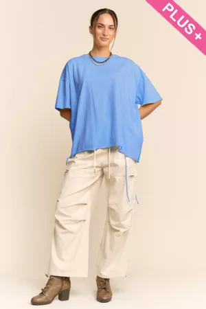 wholesale clothing plus asymmetric drawstring oversized tee davi & dani