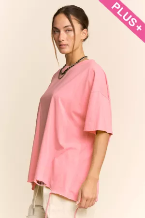 wholesale clothing plus asymmetric drawstring oversized tee davi & dani