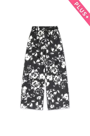 wholesale clothing plus wide leg pants bold abstract floral print davi & dani