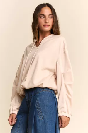 wholesale clothing cropped drawstring sweatshirts davi & dani