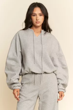 wholesale clothing cropped drawstring sweatshirts davi & dani