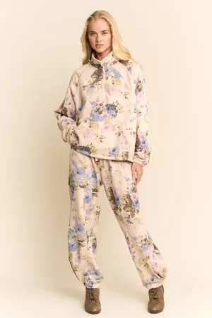 wholesale clothing flower printed sweatshirt top elastic waist pants davi & dani