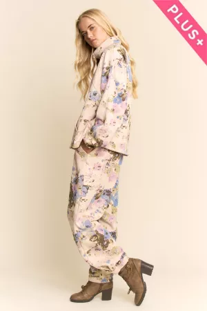 wholesale clothing plus flower sweatshirt top elastic waist pant davi & dani