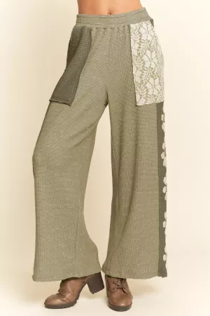 wholesale clothing soft heavy mix matched flower patch sweatpants davi & dani