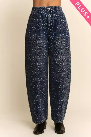 wholesale clothing plus leopard denim pants davi & dani