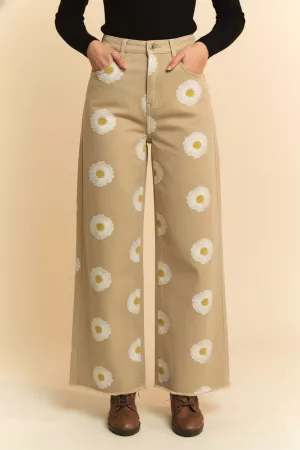 wholesale clothing daisy side pocket wide opening denim pants jeans davi & dani