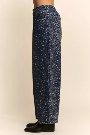 wholesale clothing leopard denim pants davi & dani