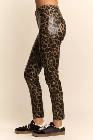 wholesale clothing leopard elastic waist barrel pants davi & dani