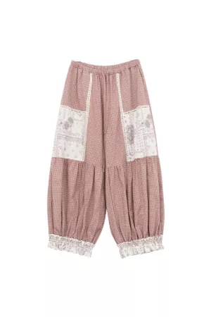 wholesale clothing contrast patchwork bloomer pants davi & dani