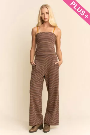 wholesale clothing plus strapless top and wide-leg pants set davi & dani