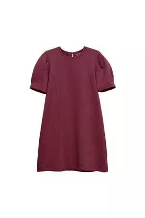 wholesale clothing short sleeve puff shoulder top davi & dani