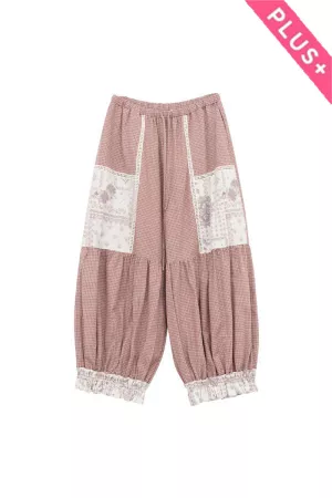 wholesale clothing plus contrast patchwork bloomer pants davi & dani