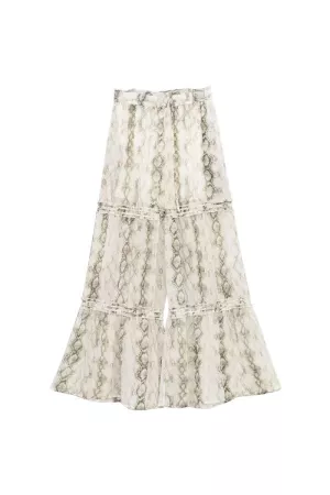 wholesale clothing elastic waist ruffle detail palazzo pants davi & dani