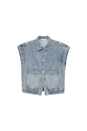 wholesale clothing urban renegade sleeveless denim vest davi & dani