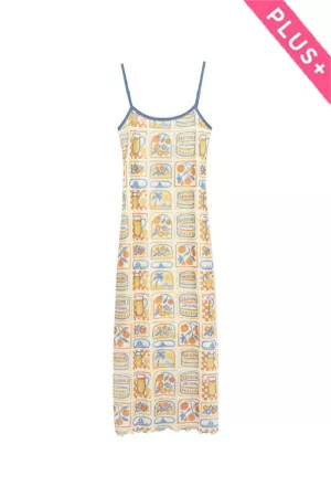 wholesale clothing plus print mix matched lace block midi dress davi & dani